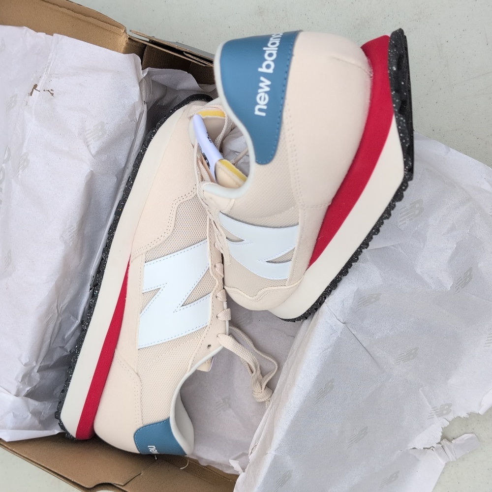 New Balance 237 - Beige White Linen - Men Size 10.5 ( MS237VJ ) - Picture 2 of 8